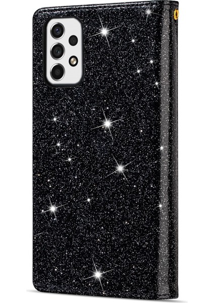 Damgaya Dayanıklı Lazer Işçiliği Yıldızlı Tarzı Fermuar Cüzdan Standı Deri Telefon Kasası Samsung Galaxy A53 5g (Yurt Dışından) modelleri