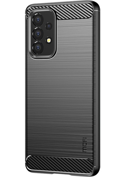Mofı Karbon Fiber Doku Fırçalanmış Yüzey Tpu Telefon Kılıfı Samsung Galaxy A53 5g Için Kazanmaya Dayanıklı Koruyucu Kapak (Yurt Dışından)