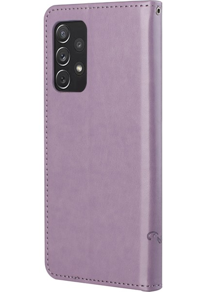 Samsung Galaxy A73 5g Için Çizik Dirençli Pu Deri Cüzdan Işlevi Telefon Kasası Standı Kabuğu (Yurt Dışından) modelleri