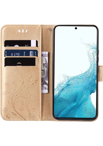 Samsung Galaxy A73 Için 5g Kelebek Çiçeği Baskılı Cüzdan Telefon Kılıfı Pu Deri Folio Flip Kapak Stand/kayış (Yurt Dışından) fiyatları