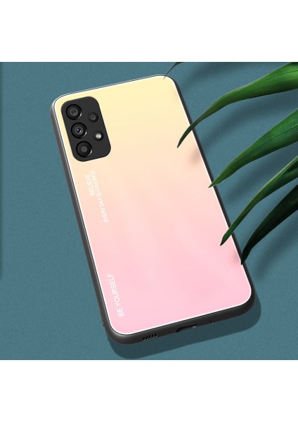 Samsung Galaxy A53 Için 5g Kırmızı Dayanıklı Koruyucu Kabuk Gradyan Renk Temsilli Cam Geri + Yumuşak Tpu Kenar Telefon Kılıfı (Yurt Dışından) fiyatları