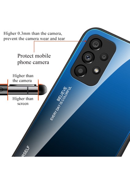 Samsung Galaxy A53 Için 5g Kırmızı Dayanıklı Koruyucu Kabuk Gradyan Renk Temsilli Cam Geri + Yumuşak Tpu Kenar Telefon Kılıfı (Yurt Dışından) fırsatları