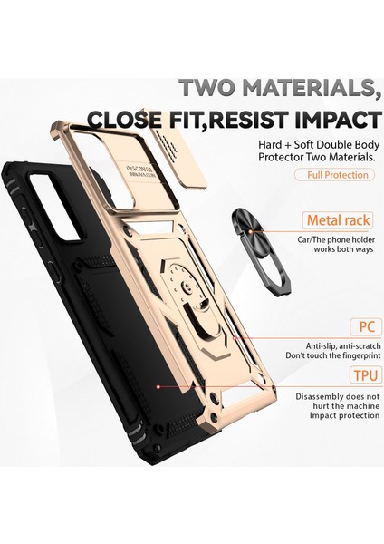 Samsung Galaxy A73 5g Kamera Koruma Kılıfı Yumuşak Tpu + Sert Pc Hibrit Tasarım Şok Emilim Koruyucu Kapak Dönen Halka Kickstand (Yurt Dışından) indirimleri