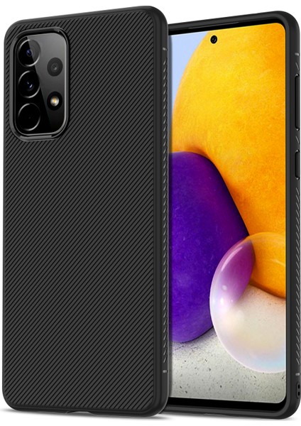 Samsung Galaxy A73 5g Için Twill Doku Tpu Telefon Kılıfı, Kıvrık Yumuşak Cilt Kamera Koruması Yükseltilmiş Arka Kapak (Yurt Dışından)