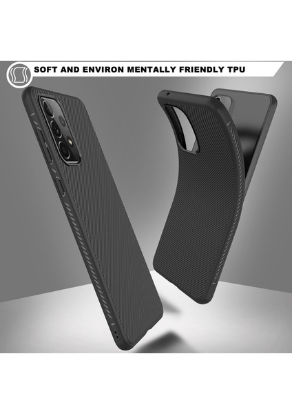Samsung Galaxy A73 5g Için Twill Doku Tpu Telefon Kılıfı, Kıvrık Yumuşak Cilt Kamera Koruması Yükseltilmiş Arka Kapak (Yurt Dışından) modelleri