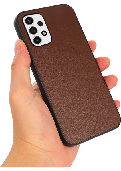 Samsung Galaxy A53 5g Için Dokulu Gerçek Işık Şok Geçirmez Deri Kaplamalı Pc + Tpu Hibrit Kılıf Telefon Kabuğu (Yurt Dışından) fiyatları