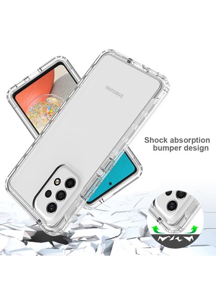 Samsung Galaxy A53 5g Için 3-1 Arada Pc+Tpu Hibrit Kılıf, Pet Ekranı Koruyucu ile Gradyan Iyi Korumalı Şok Geçirmez Cep Telefonu Kapağı (Yurt Dışından)