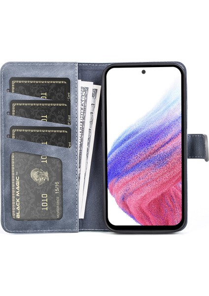 Samsung Galaxy A53 5g Deri Cüzdan Tarzı Folio Flip Anti-Fall Telefon Kabuğu Için Birleştirme Tasarım Cep Telefonu Kasası Stand ile (Yurt Dışından)