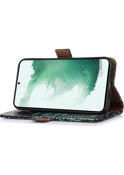 Samsung Galaxy A53 5g Timsah Doku Rfıd Engelleme Orijinal Cowhide Cüzdan Telefon Kapağı, Stand Manyetik Flip Folio Kılıf (Yurt Dışından) fırsatları