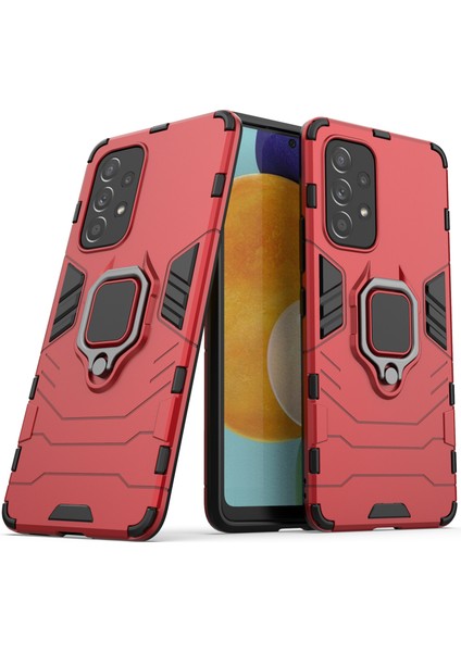 Samsung Galaxy A53 5g Için Yüzük Kickstand Hard Pc + Yumuşak Tpu Heavy Derect Shockroof Defender Telefon Kılıfı (Yurt Dışından) fırsatları