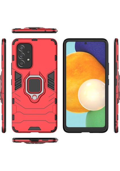 Samsung Galaxy A53 5g Için Yüzük Kickstand Hard Pc + Yumuşak Tpu Heavy Derect Shockroof Defender Telefon Kılıfı (Yurt Dışından) indirimleri