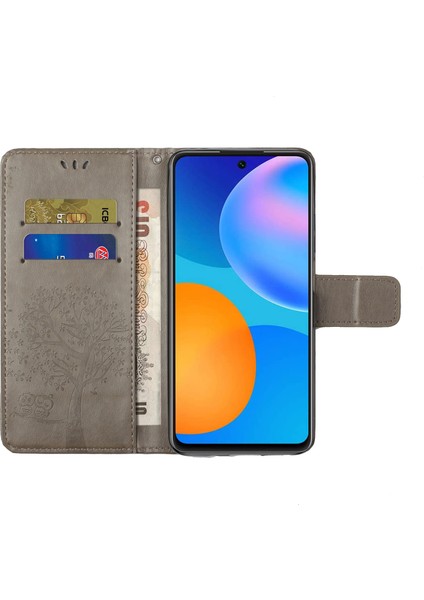 Pu Deri Baykuş Ağacı Baskılı Cüzdan Flip Case Standı Samsung Galaxy A53 5g (Yurt Dışından)
