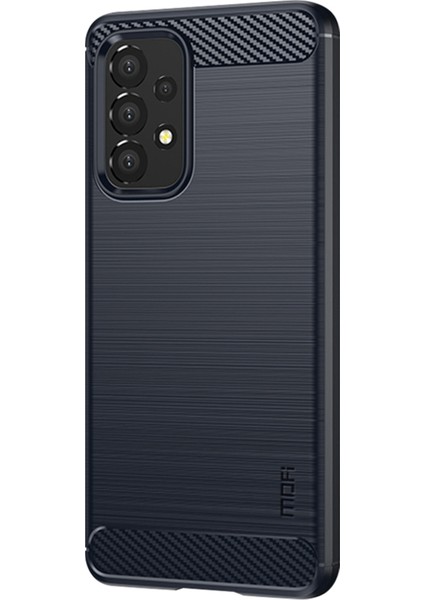 Mofı Karbon Fiber Doku Fırçalanmış Yüzey Tpu Telefon Kılıfı Samsung Galaxy A53 5g Için Kazanmaya Dayanıklı Koruyucu Kapak (Yurt Dışından)