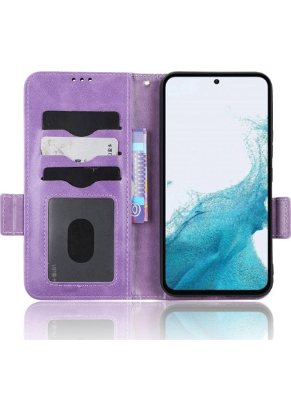 Samsung Galaxy A54 Için 5g Anti-Drop Pu Deri Deri Cüzdan Koruyucu Telefon Kılıfı Baskılı Üçgen Desen Stand Kapağı Bilek Kayışı (Yurt Dışından) fırsatları