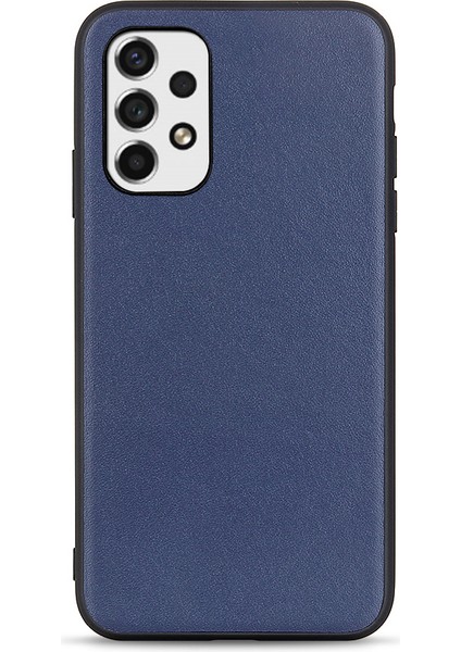 Samsung Galaxy A53 5g Için Dokulu Gerçek Işık Şok Geçirmez Deri Kaplamalı Pc + Tpu Hibrit Kılıf Telefon Kabuğu (Yurt Dışından)