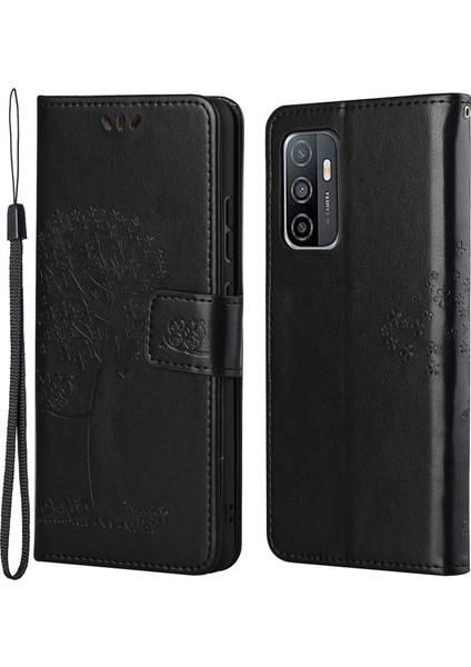 Pu Deri Baykuş Ağacı Baskılı Cüzdan Flip Case Standı Samsung Galaxy A53 5g (Yurt Dışından)