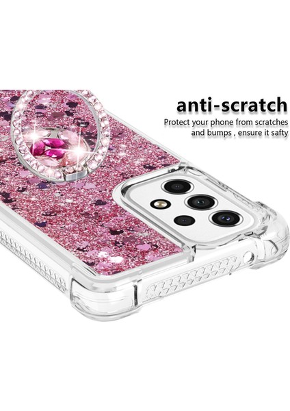 Quicksand Ring Kickstand Tpu Kapak Parlak Pullar Parlak Telefon Koruyucu Kılıf Samsung Galaxy A53 5g (Yurt Dışından) modelleri