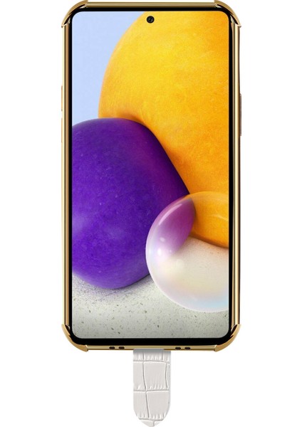Samsung Galaxy A53 Için 5g Moda Koruma Telefon Kapağı Timsah Doku Kickstand Electroutating Hassas Kesim Pu Deri Kaplamalı Tpu Esnek Telefon Kılıfı (Yurt Dışından) fırsatları