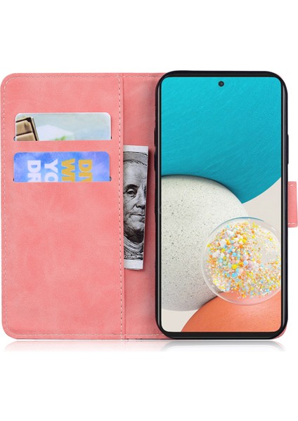 Samsung Galaxy A53 5g Flip Deri Kılıf Koruyucu Telefon Kapağı Baskı Tiger Desen Destekleme Stand Cüzdanı (Yurt Dışından)