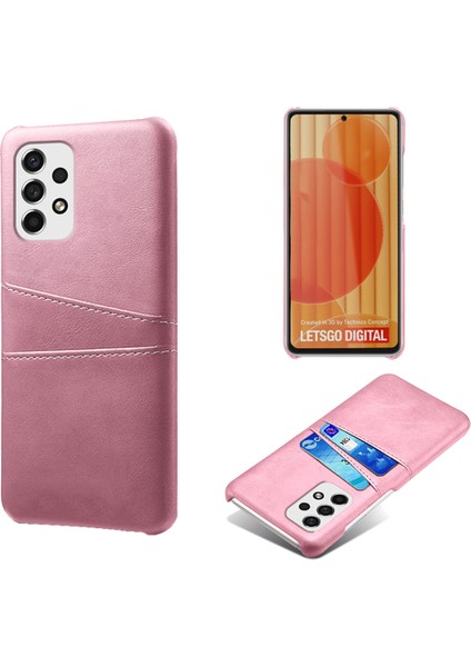 Samsung Galaxy A53 5g Çizgiye Karşı Kartı Tutucu Tasarım Pu Deri Kaplamalı Sert Pc Çift Koruma Kapak Kapak Cep Telefonu Kılıfı (Yurt Dışından)