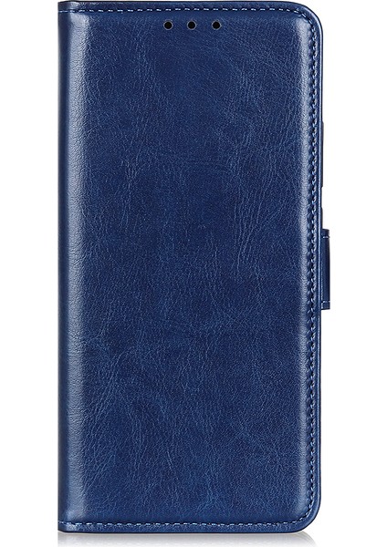 Deri Kılıf Çılgın At Doku Cüzdan Tasarım Telefon Kapak Stant Kabuğu Samsung Galaxy A53 5g (Yurt Dışından)