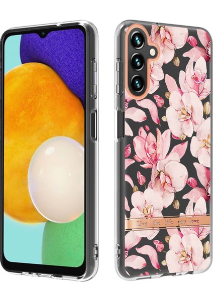 Samsung Galaxy A54 5g Koruyucu Kabuk, Damla Geçirmez Elektrokaplama Yumuşak Tpu Kılıfı Çiçek Deseni Iml Imd Telefon Kapağı (Yurt Dışından)