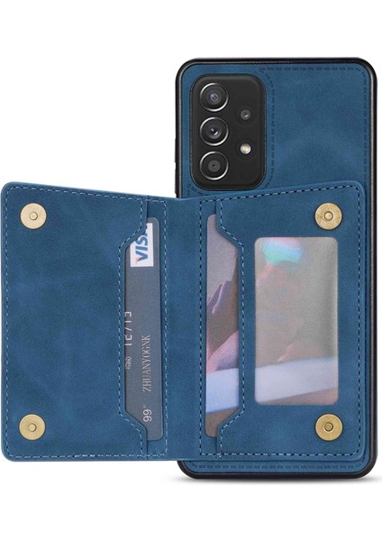 Samsung Galaxy A53 Için 5g Card Pocket Kickstand Tasarım Koruyucu Çizgisi Ekleme Baskı Pu Deri Dalgalı Anti Anti Telefon Kılıfı (Yurt Dışından) fiyatları