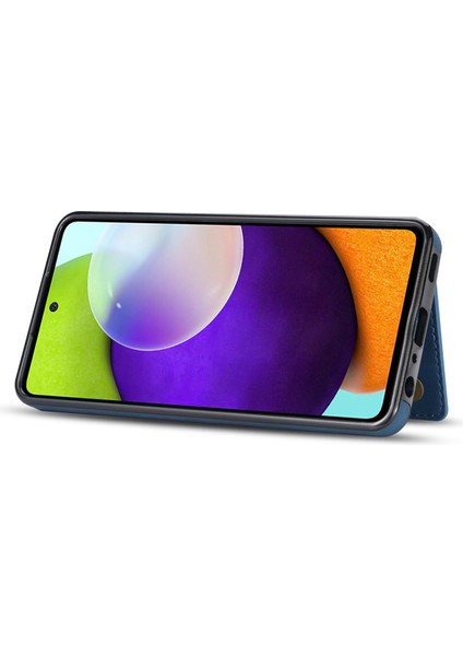 Samsung Galaxy A53 Için 5g Card Pocket Kickstand Tasarım Koruyucu Çizgisi Ekleme Baskı Pu Deri Dalgalı Anti Anti Telefon Kılıfı (Yurt Dışından) fırsatları