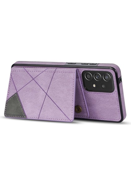 Samsung Galaxy A53 Için 5g Card Pocket Kickstand Tasarım Koruyucu Çizgisi Ekleme Baskı Pu Deri Dalgalı Anti Anti Telefon Kılıfı (Yurt Dışından) modelleri