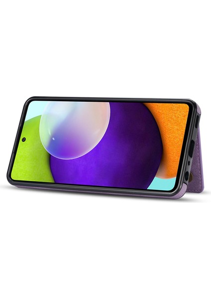 Samsung Galaxy A53 Için 5g Card Pocket Kickstand Tasarım Koruyucu Çizgisi Ekleme Baskı Pu Deri Dalgalı Anti Anti Telefon Kılıfı (Yurt Dışından) fırsatları