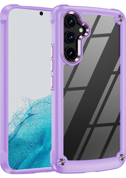 Samsung Galaxy A54 5g Alaşım Lens Çerçeve Telefon Kılıfı Pc+Tpu Elektrokaplama Damla Geçirmez Kapak (Yurt Dışından)