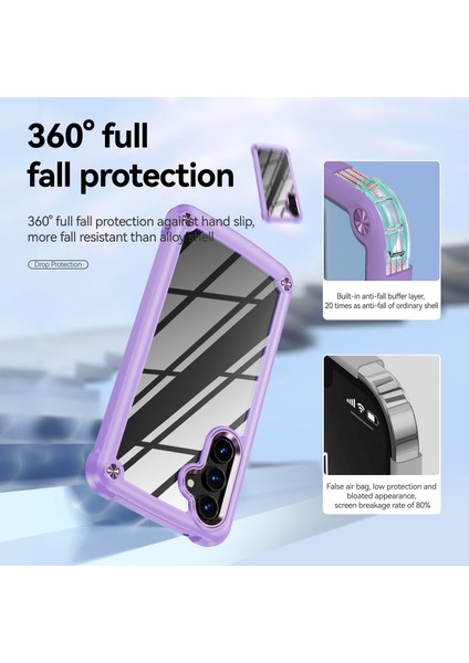 Samsung Galaxy A54 5g Alaşım Lens Çerçeve Telefon Kılıfı Pc+Tpu Elektrokaplama Damla Geçirmez Kapak (Yurt Dışından)