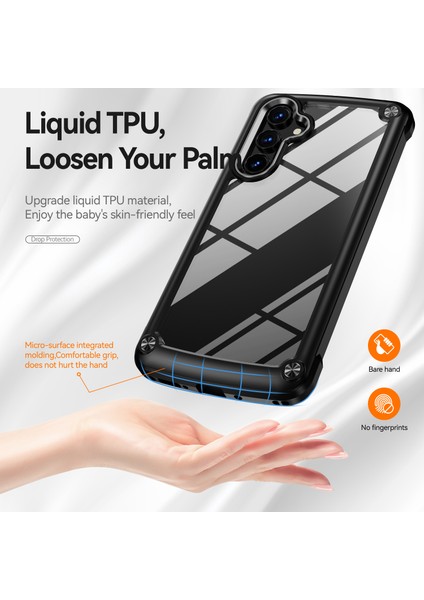 Samsung Galaxy A54 5g Alaşım Lens Çerçeve Telefon Kılıfı Pc+Tpu Elektrokaplama Damla Geçirmez Kapak (Yurt Dışından)
