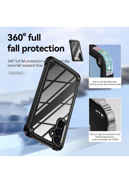Samsung Galaxy A54 5g Alaşım Lens Çerçeve Telefon Kılıfı Pc+Tpu Elektrokaplama Damla Geçirmez Kapak (Yurt Dışından)