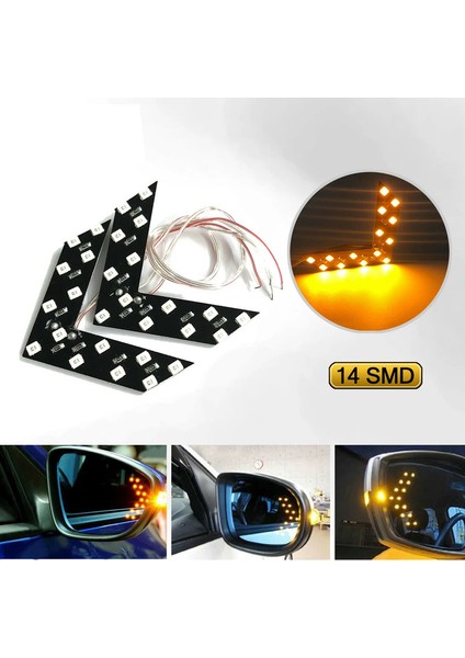 Fiat Doblo 1 Ayna Gündüz Ledi Amber Renk 14 Led'li