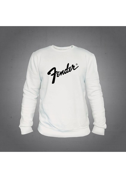 Fender Beyaz Unisex Sweatshirt