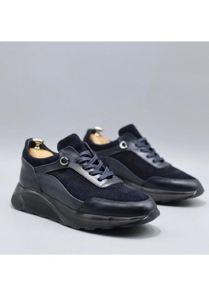 Petit Model Hakiki Deri Erkek Lacivert Sneaker