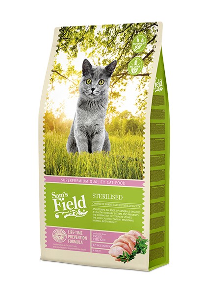 Sam's Field Sterilised Tavuklu Tahılsız Kısırlaştırılmış Kedi Maması 7.5kg