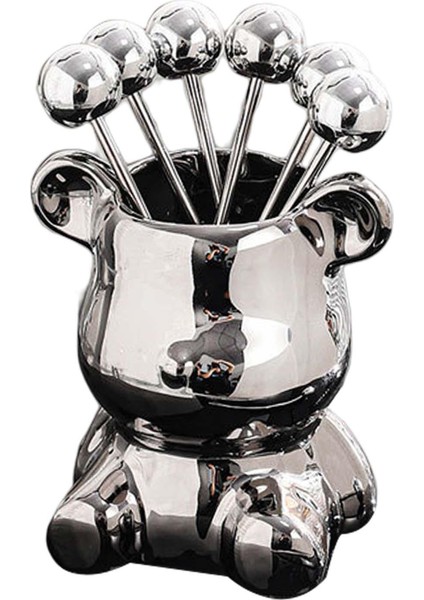 Tatma Meze Çatalları Restoran Düğün Yemek Masası Argent Için Sevimli Ayı Tasarımları (Yurt Dışından) fırsatları