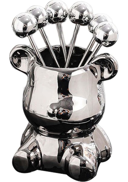 Tatma Meze Çatalları Restoran Düğün Yemek Masası Argent Için Sevimli Ayı Tasarımları (Yurt Dışından) indirimleri