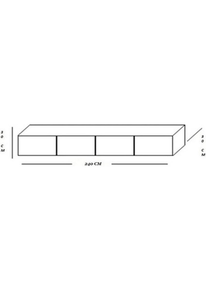 Joy Dizaynn Joy Tv Ünitesi Tv Sehpası Alt Modül Ceviz 240 cm Mdf