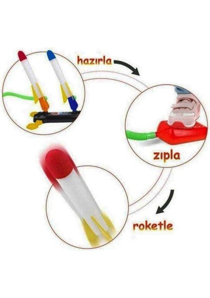 Air Rocket Işıklı Ultra Uçan Duello Oyuncak Seti-2 Işıklı-2 Işıksız Yedek Roketli indirimleri