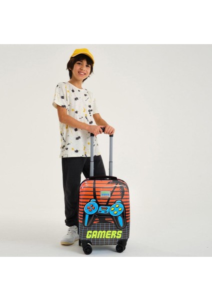 Kids Gri Turuncu Gamer Desenli Çocuk Valizi 16737 fiyatları