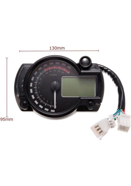 Motosiklet Motosiklet Dijital LCD Speedometer Kilometre Sayacı Gauge 14000 Rpm 299 Kmh (Yurt Dışından)