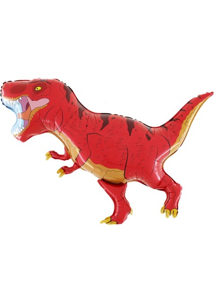 40" Grabo Folyo Balon -Dino T-Rex Red-