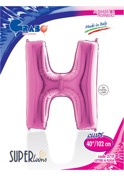 Grabo Harf Folyo Balon 40" Fuşya -H-