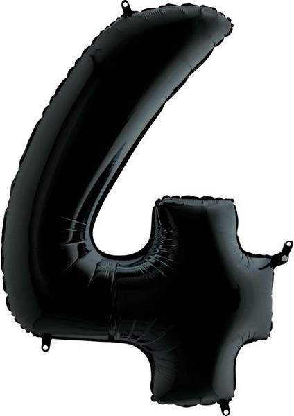Grabo Rakam Folyo Balon 40" Siyah -4-