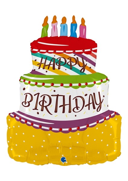 27" Grabo Folyo Balon -Birthday Cake-