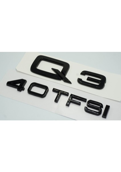 Audi Q3 40 Tfsi Parlak Siyah Abs 3m 3D Bagaj Yazı Logo Orjinal Ürün