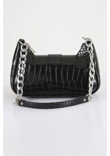 Bony Zımbalı Timsah Desenli Siyah Kol Çantası modelleri